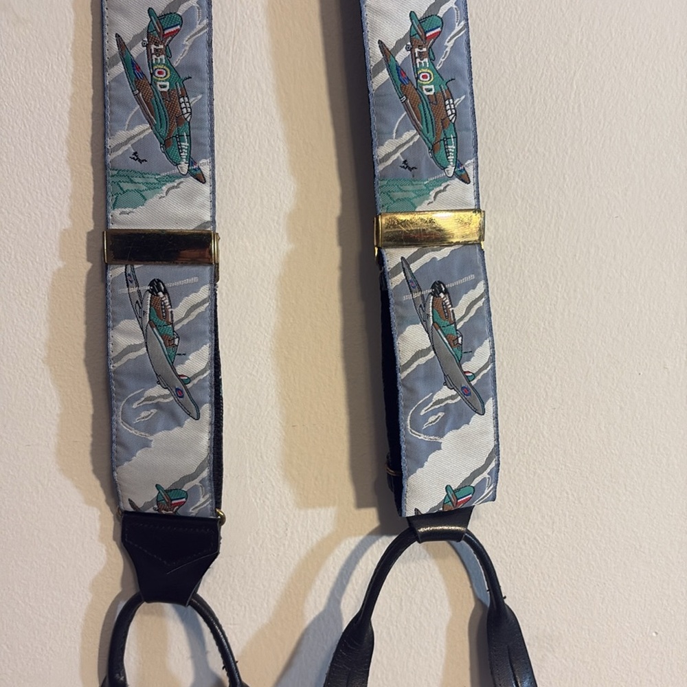 *RARE* Thurston London World War 2 Fighter Jet Suspenders *RARE*